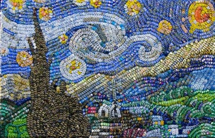 bottle top art